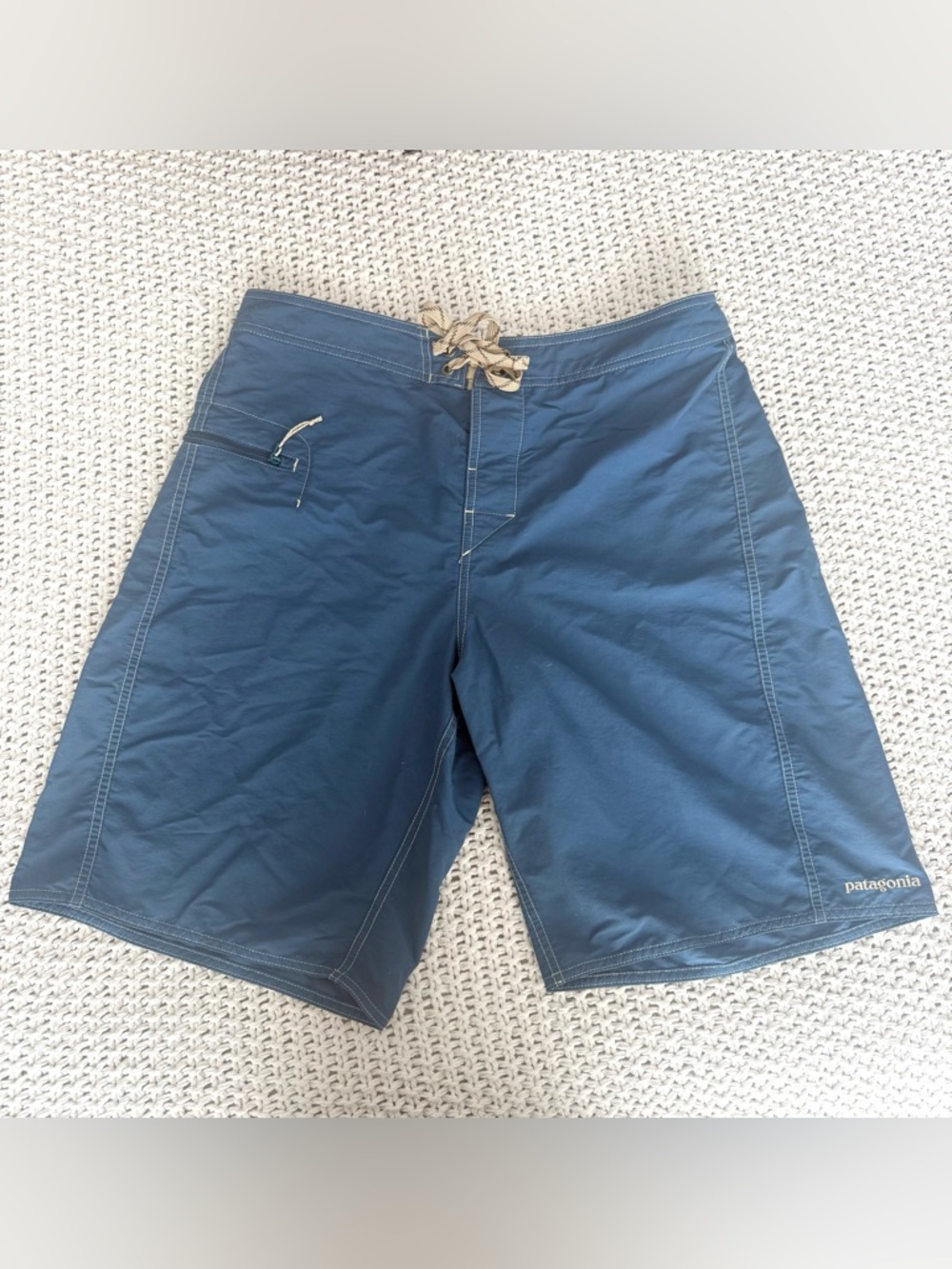 Patagonia Men's Board Short - Size 34/Large - Blue & Tan